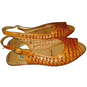 Dr. SCHOLL'S Genuine Leather Sling Back Sandals